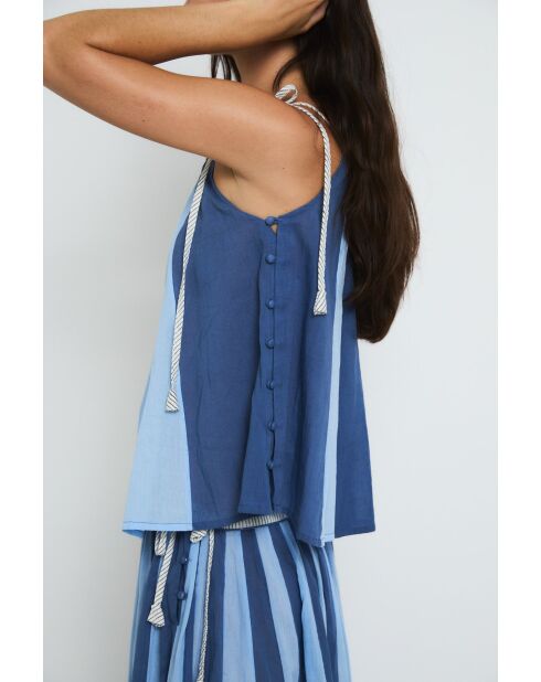 Circo Voile blauwe katoenen top