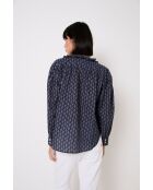 Marineblauwe katoenen blouse Maribel Florinda