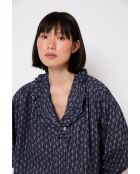 Marineblauwe katoenen blouse Maribel Florinda