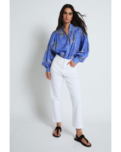 Blauwe katoenen blouse van Tulipan Puntos