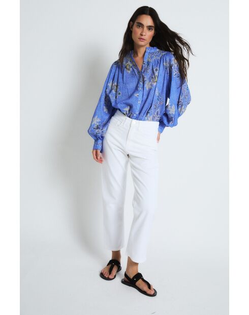 Blauwe katoenen blouse van Tulipan Puntos