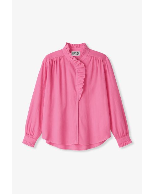 Maribel Voile roze katoenen blouse