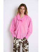 Maribel Voile roze katoenen blouse