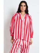 Blusa Venice Barras in cotone rosso