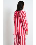 Blusa Venice Barras in cotone rosso