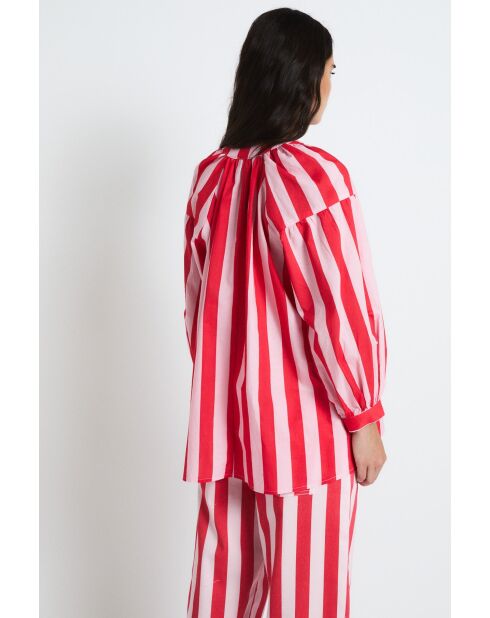 Blouse en coton Venice Barras rouge