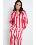 Blusa Venice Barras in cotone rosso