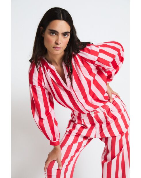 Blouse en coton Venice Barras rouge