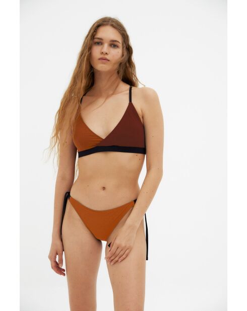 Top azul marino bicolor Ingrid