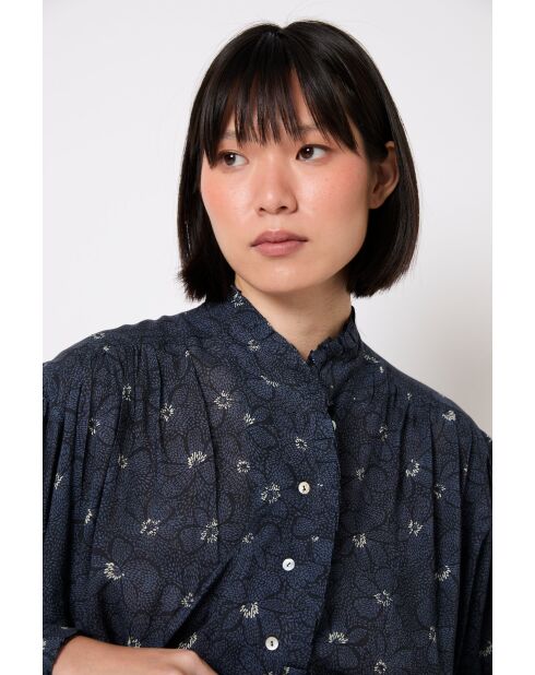 Catalina Flor blaue Bluse