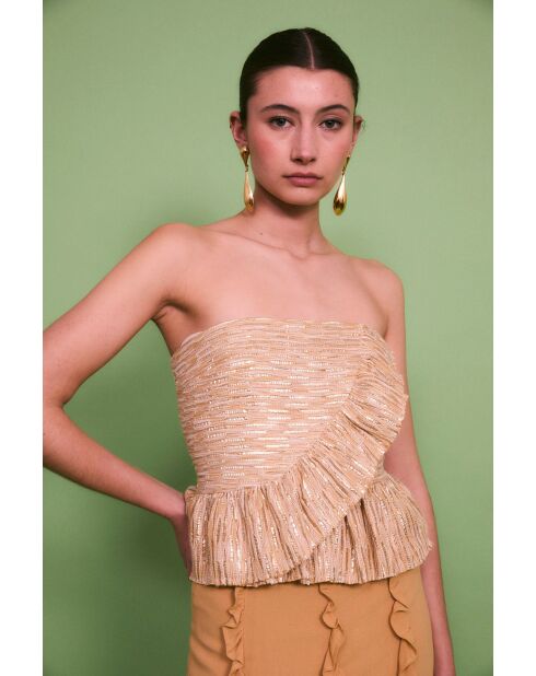 Top en coton Lola Lame doré