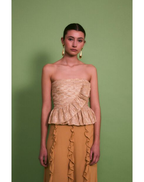 Top en coton Lola Lame doré