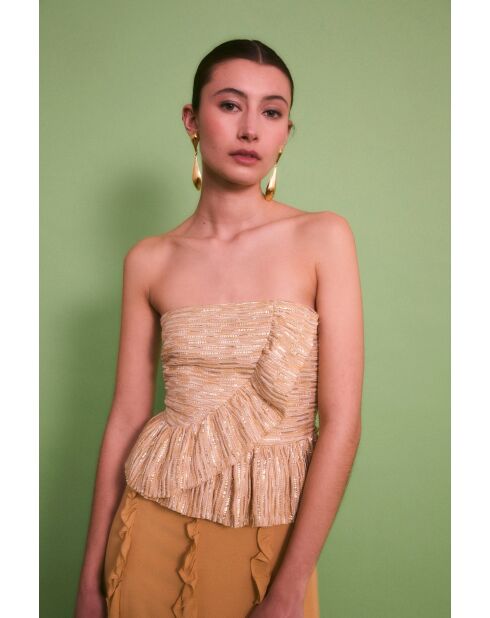 Top en coton Lola Lame doré