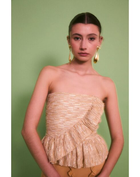 Top en coton Lola Lame doré