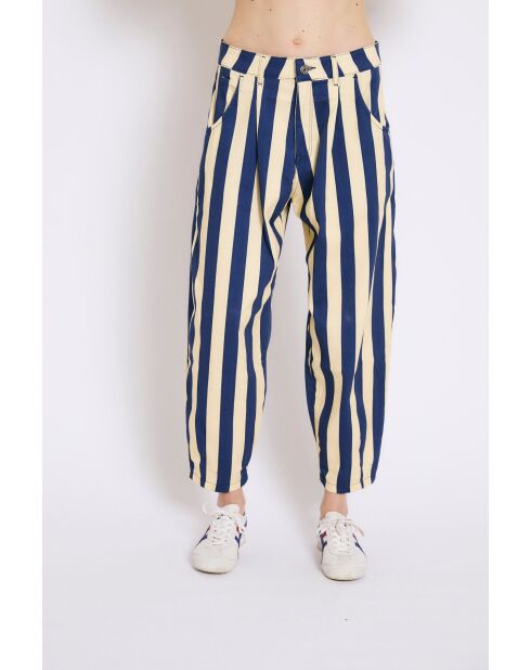 Jean en coton Boyfriend Barras bleu