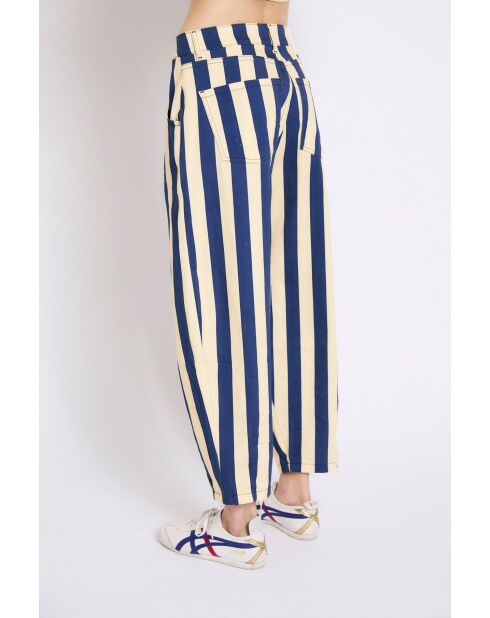 Jean en coton Boyfriend Barras bleu