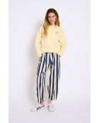 Jeans Boyfriend Barras in cotone blu