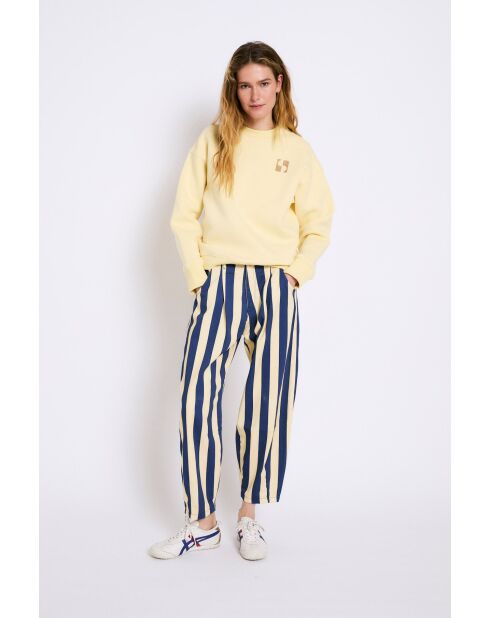 Jean en coton Boyfriend Barras bleu