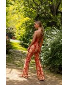 Pantalon en coton Mar Estampado rouge