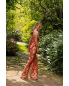 Pantalon en coton Mar Estampado rouge
