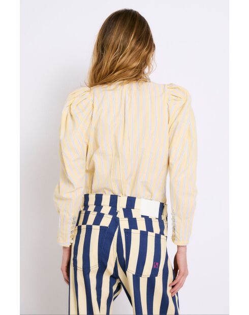 Blouse en coton Farol Raya Mix jaune