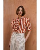 Lulu Rayas Teja-Baumwollbluse