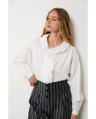 Maribel Trencilla ecru katoenen blouse