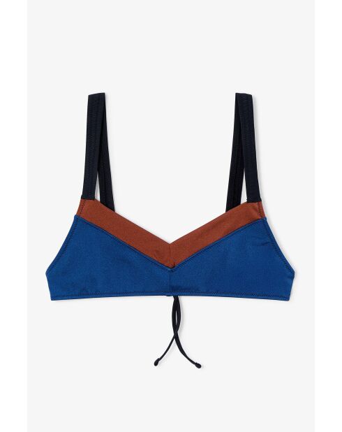 Gwyneth Shiny marineblauwe top