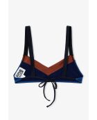 Gwyneth Shiny marineblauwe top