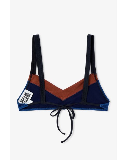 Gwyneth Shiny marineblauwe top