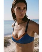 Gwyneth Shiny marineblauwe top