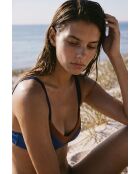Gwyneth Shiny marineblauwe top
