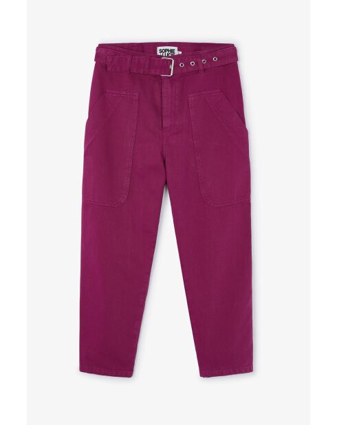 Jeans Carmela Sarga in cotone prugna