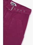 Jeans Carmela Sarga in cotone prugna