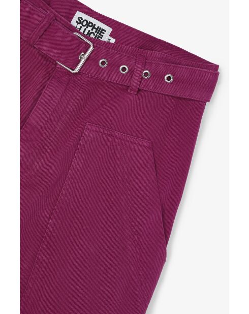 Jeans Carmela Sarga in cotone prugna