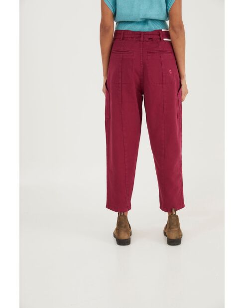 Jeans Carmela Sarga in cotone prugna