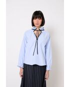 Blauwe katoenen blouse Maria Oxford