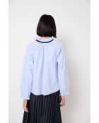 Blauwe katoenen blouse Maria Oxford