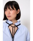 Blauwe katoenen blouse Maria Oxford