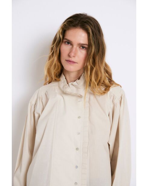 Blusa Catalina Voile de algodón crudo
