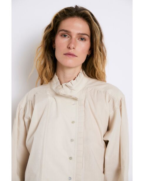 Blusa Catalina Voile de algodón crudo