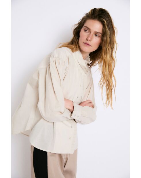 Blusa Catalina Voile de algodón crudo