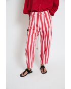 Boyfriend Barras rote Baumwolljeans