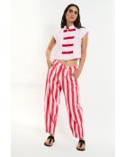 Boyfriend Barras rote Baumwolljeans