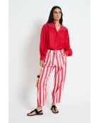 Boyfriend Barras rote Baumwolljeans