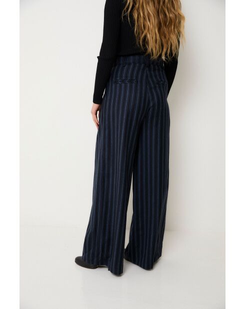 Pantaloni Charlot Rayas in lana blu