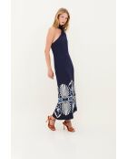 Vestido halter Positano azul marino