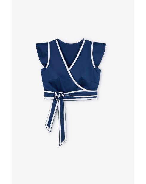Marineblauwe katoenen top Alita Algodón