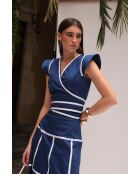 Marineblauwe katoenen top Alita Algodón
