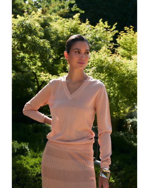 Top Lurex Punto cobre